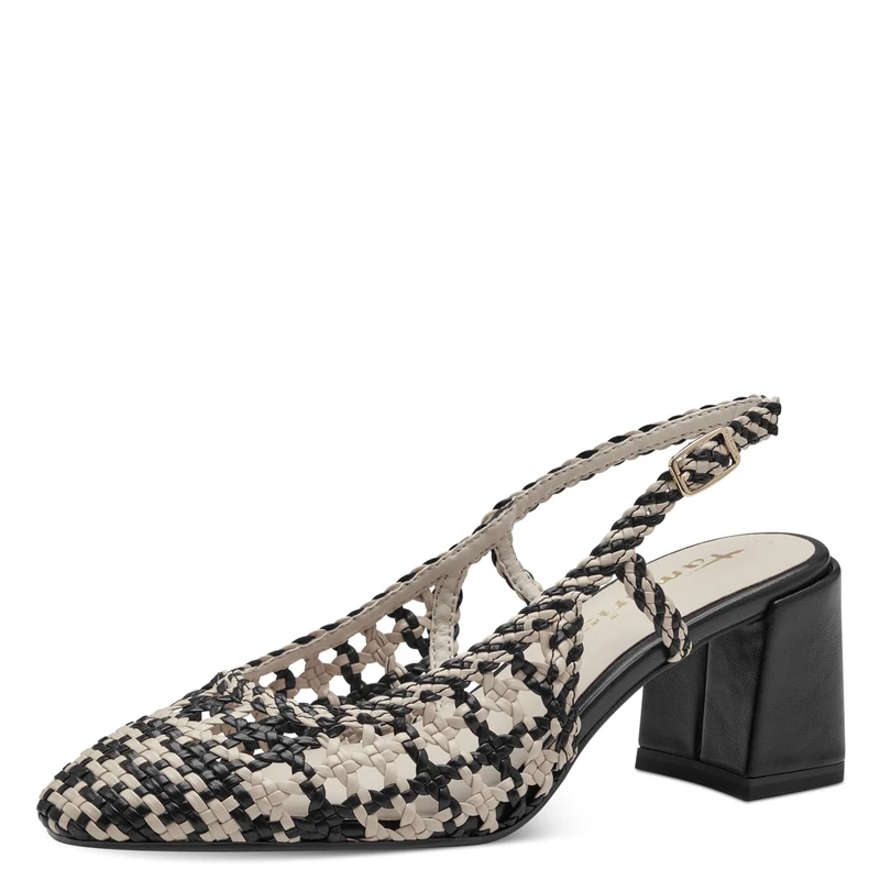 Tamaris Sling Pumps 1-29614-42 Narrow, Black Comb, 5 UK