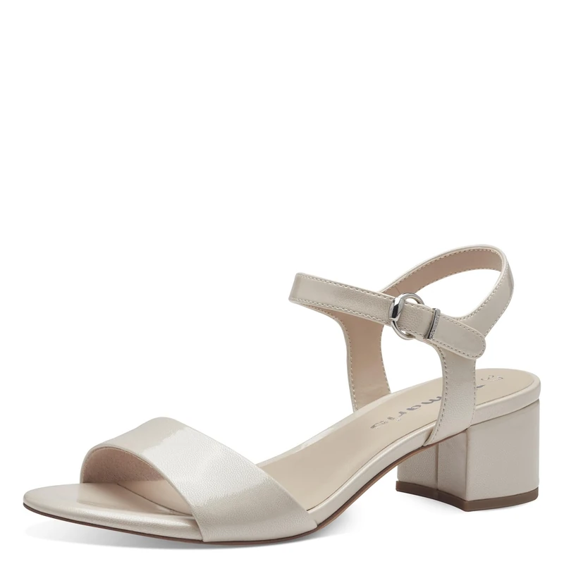 Tamaris Women’s sandal with block heel beige 7.5 UK
