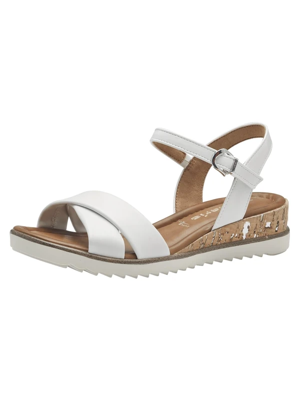 Tamaris Women’s sandal with wedge heel white 5.5 UK