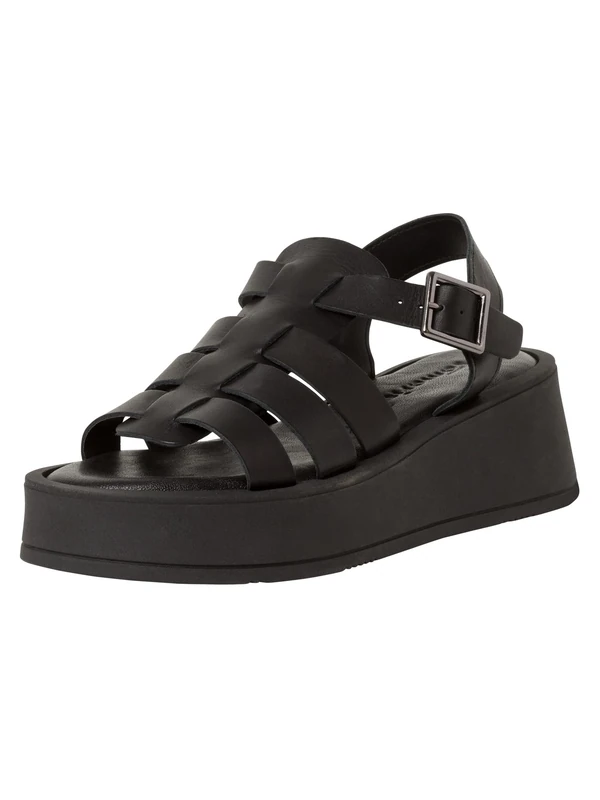 Tamaris Women' 1-28018-42 Wedge Sandal, Black, 6.5 UK