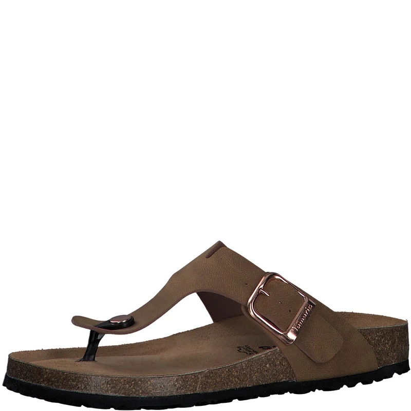 Tamaris Women's 1-27522-42 Footbed Sandal, Brown Nubuck, 3.5 UK