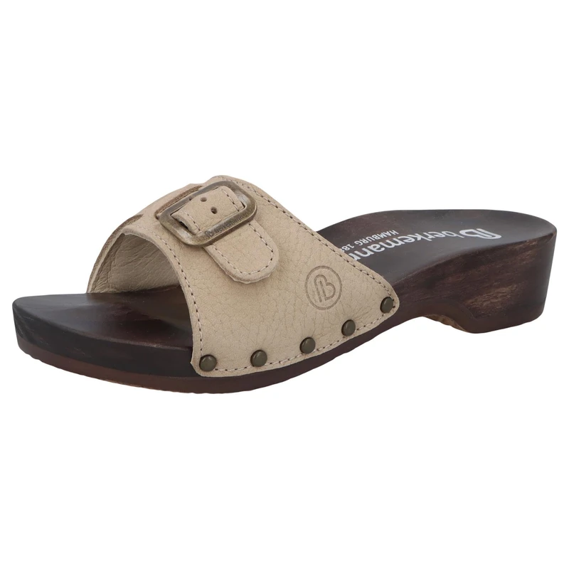 Berkemann Women's Hamburg Wooden Shoes, Desert, 5 UK