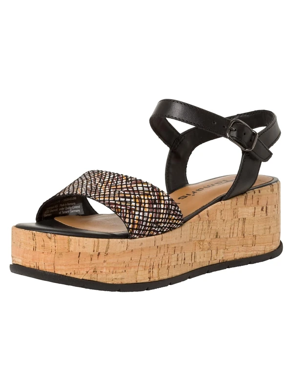Tamaris Women's 1-28020-42 Sling Sandals, Black (Black Comb), 5 UK