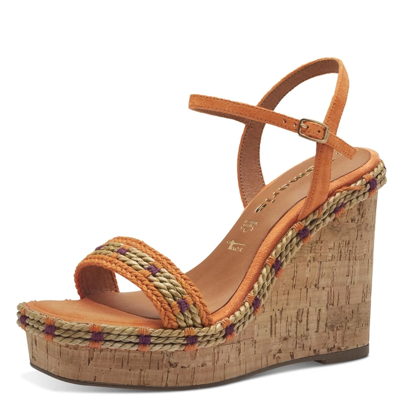Tamaris Women's 1-28041-42 Sling Sandals, orange, 4 UK