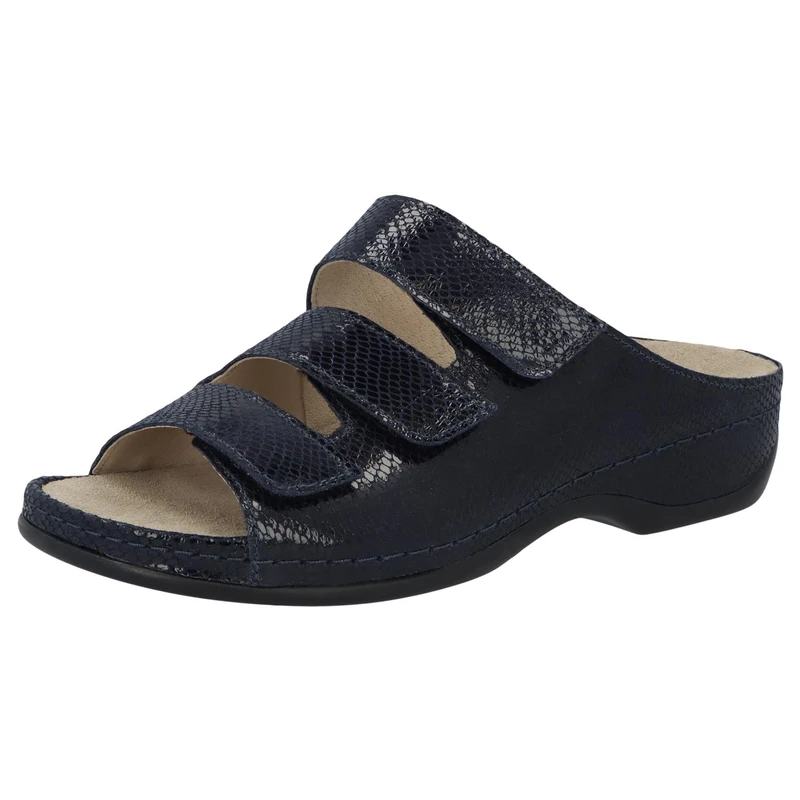 Berkemann Franziska Women's Slippers, Dark blue shiny, 41.5 EU