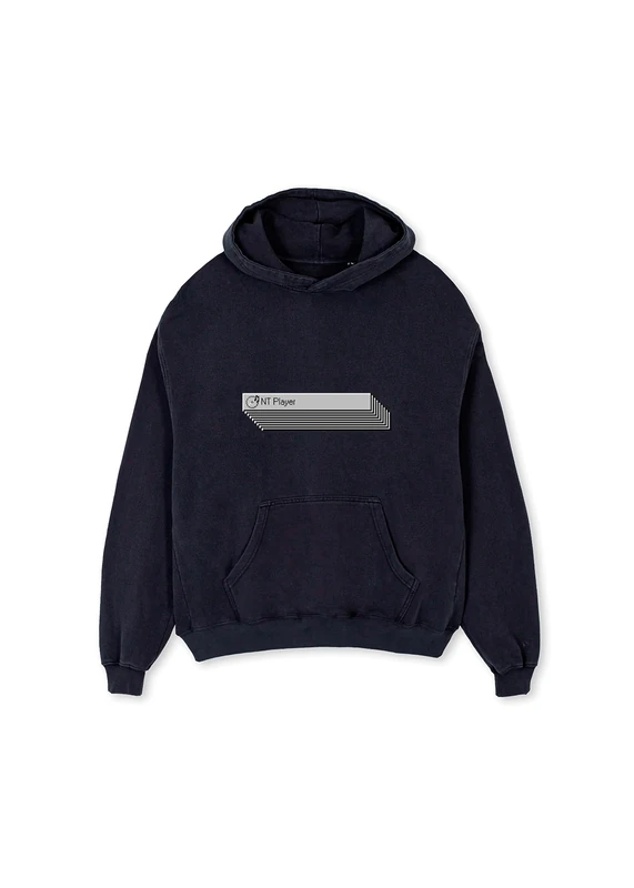 GUNTHER Men's The Nt Player Sweatshirt Hooded, Black, M