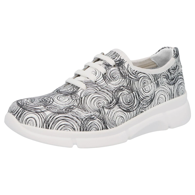 Berkemann Women's Vigga Sneaker, White mini Circles, 5 UK