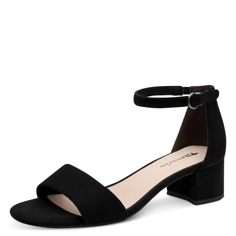 Tamaris Women’s sandal with block heel black 4 UK