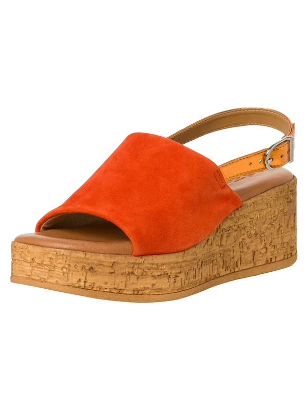 Tamaris Women' 1-28393-42 Wedge Sandal, Orange, 4 UK