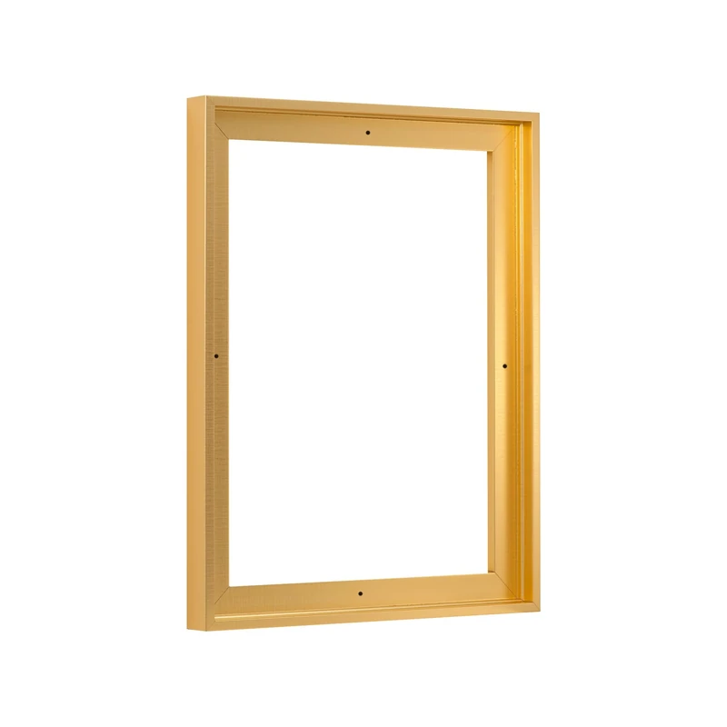 Pixy Canvas Floater Frame - 15x30, 0.75 inch Deep - for Canvas Paintings/Prints/Panels, Wall Art & Decor (Brass Gold Frame, Portrait)
