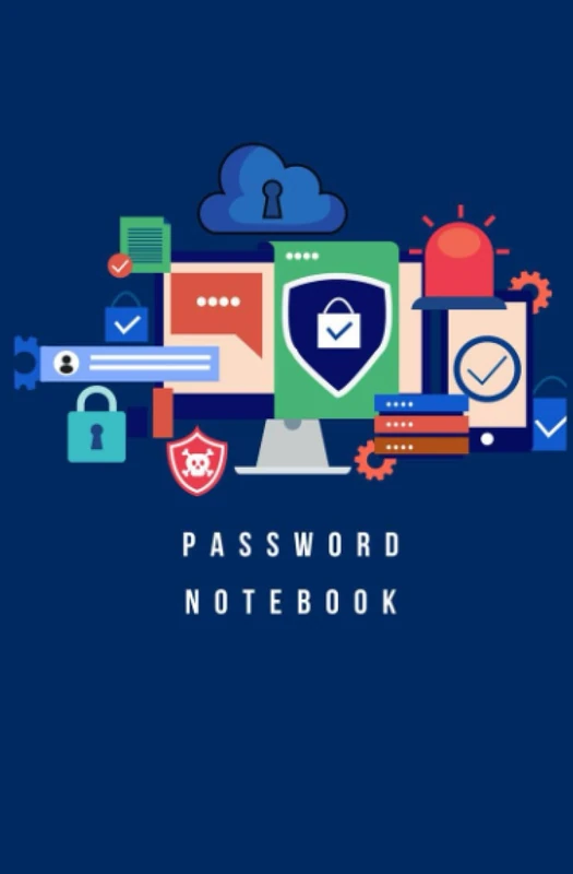 Notebook for passwords and notes. An easy way to save all your passwords.