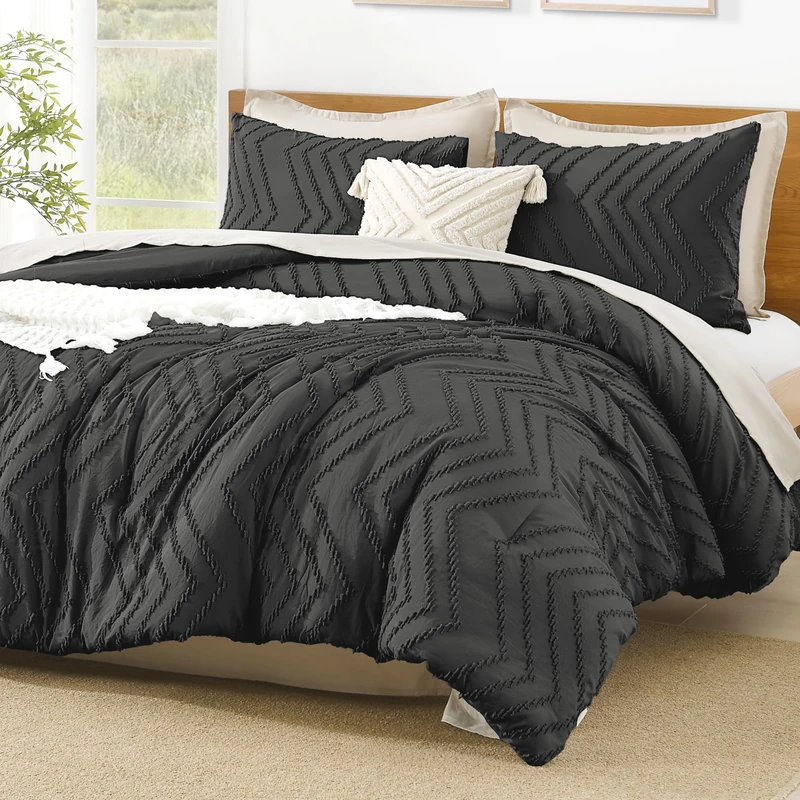 Litanika California King Comforter Set, 3 Pcs Boho Tufted Bedding Set