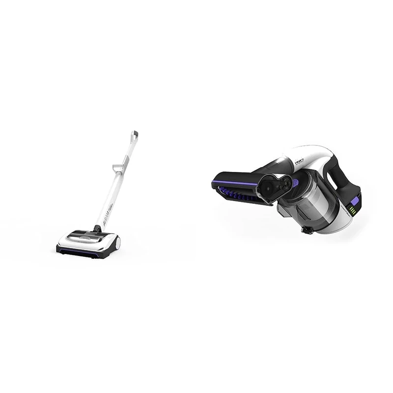 Gtech AirRam Platinum AR46 | Enhanced AirLoc Technology, Anti-hair Wrap, and Forward Inertia Drive | 60 mins Runtime | White/Purple + Multi Platinum | Cordless Handheld Vacuum | 30 mins Runtime