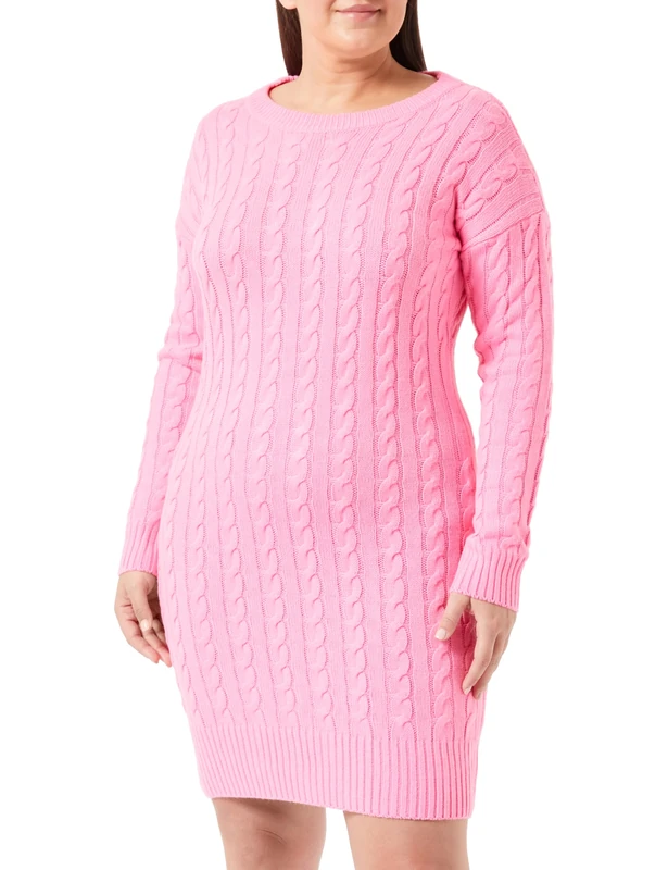 myMo Women's Knit Dress, Pink, X XX-Large