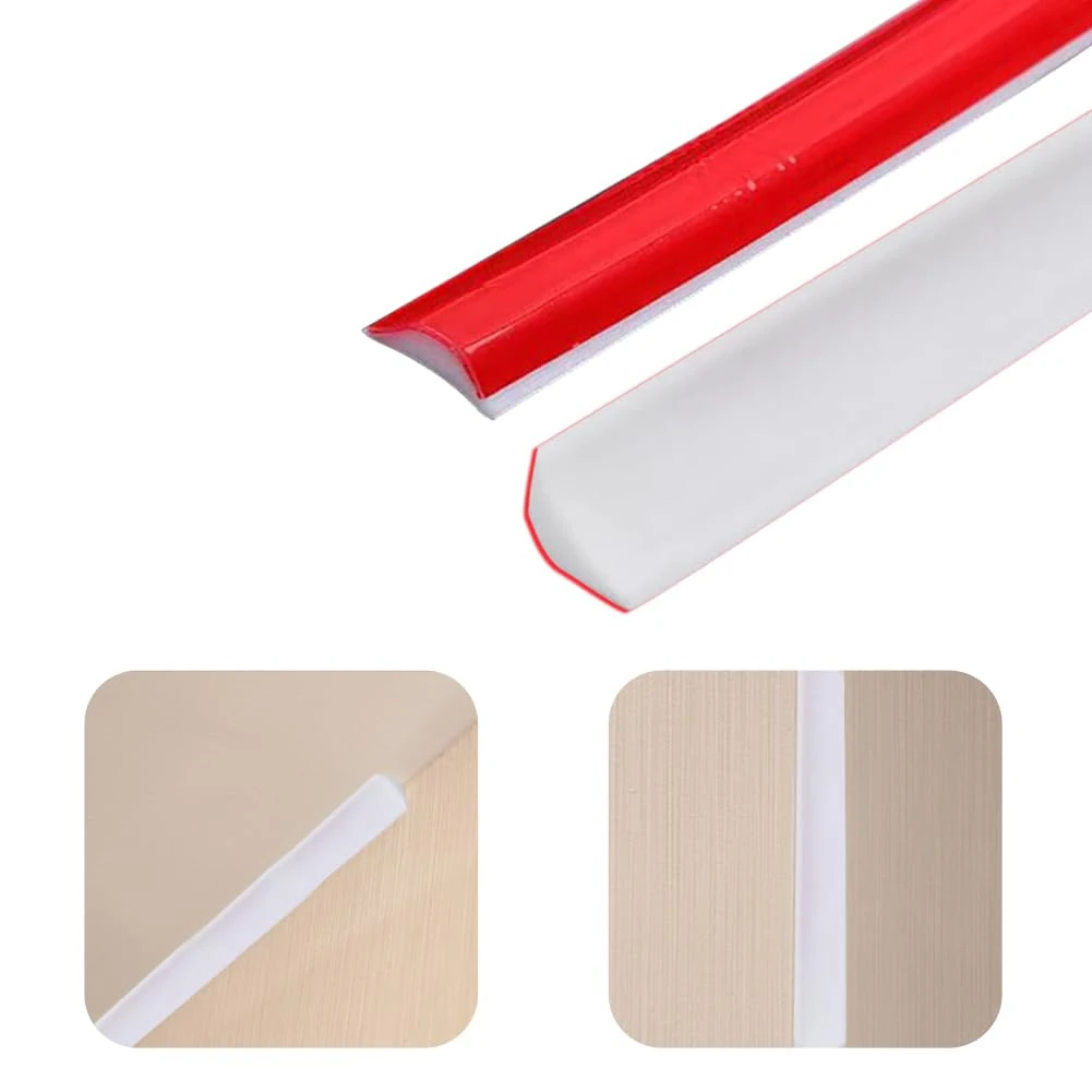 3m TPE Skirting Board Trim Self Adhesive, Beading for Laminate Flooring, Caulk Strip Moulding Trim, Edging Strip Coving for Wall Ceiling Corner Decoration, Plastic White Quadrant Trim(12mm*9mm)