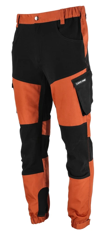 LAHTI PRO Men's Work Trousers, Long Trousers with 5 Multifunctional Pockets, Work Wear, Stretch Work Wear, EN ISO 13688, 35% Cotton, 65% Polyester, 240 g/m², Brick red, XL - Image 1