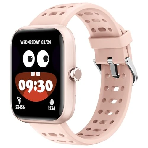 Kids Smart Watch for Boys, 1.8" DIY Face Fitness Watch Pedometer, Heart Rate Sleep Tracker, IP68 Waterproof Calorie Step Counter, 81 Sport Modes, Puzzle Games with/without APP for Children 5-16