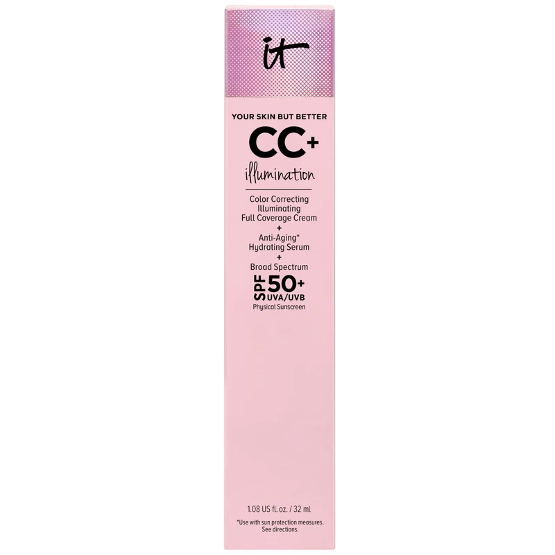 IT Cosmetics Your Skin But Better CC+ Cream with SPF 50 Protection Supersize 75ml, Full-Coverage Foundation and Concealer for Flawless-Looking Complexion