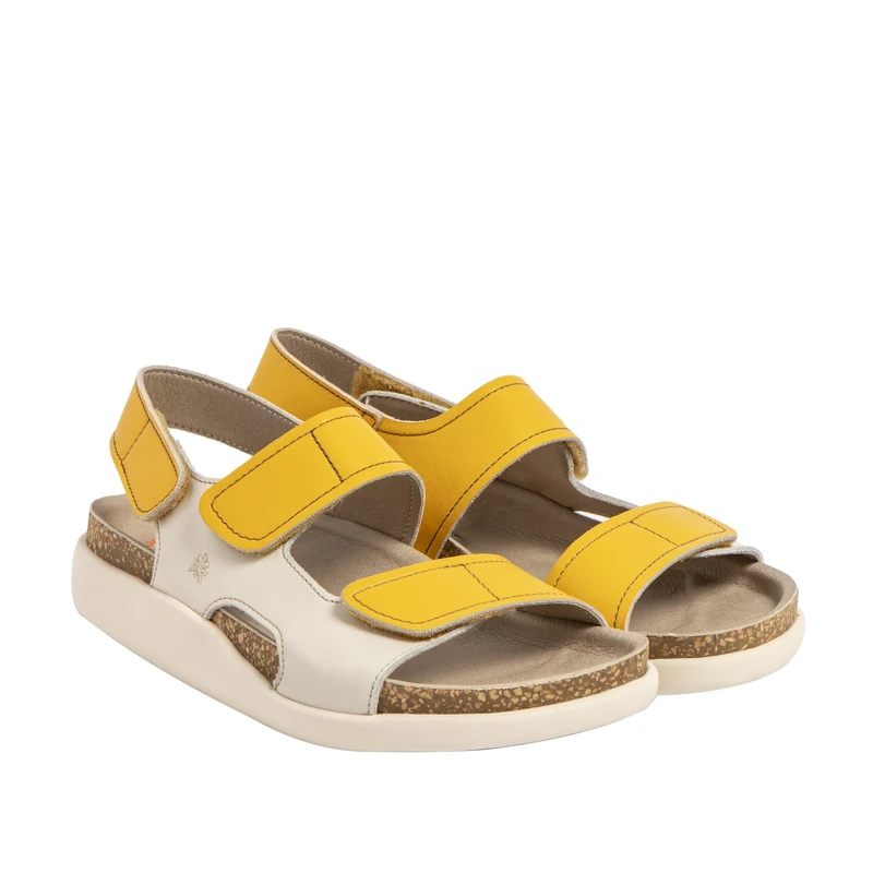 ART Unisex's 1388 Biarritz Sandal, Nappa Yellow Cream, 10.5 UK