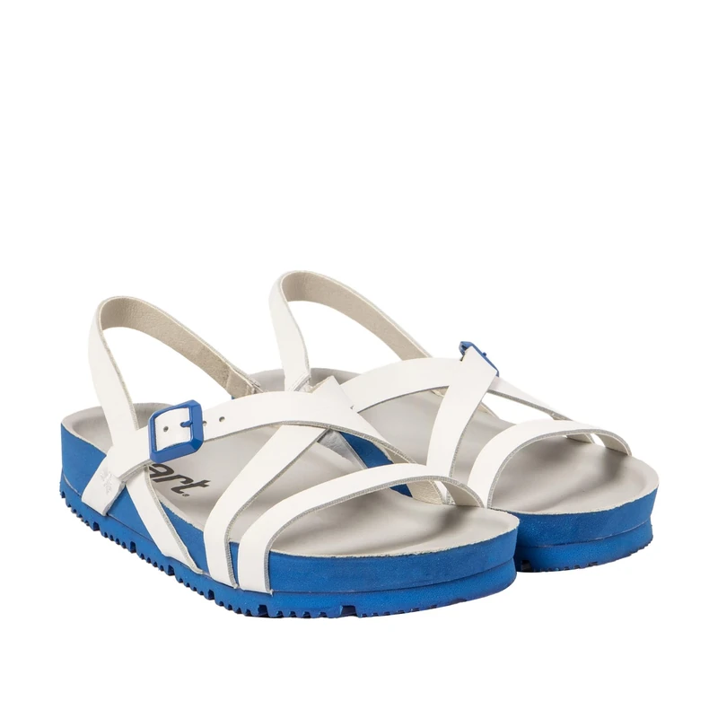 ART 1619 Bordeaux, Sandal Woman, Nappa White Blue, 3 UK