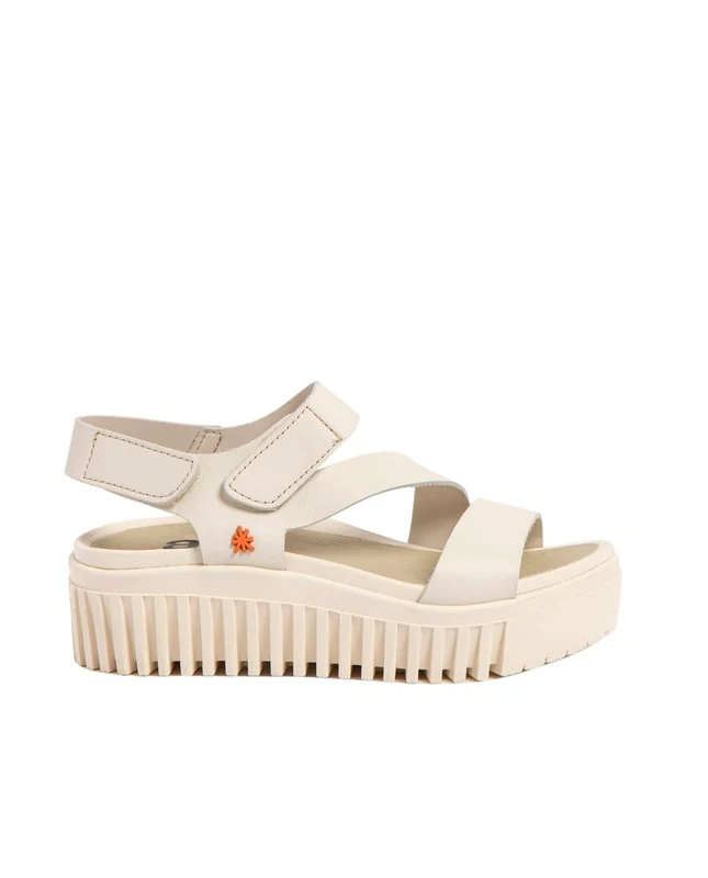ART 1573 Brighton Flat SandalsWomen, Nappa Cream, 8 UK