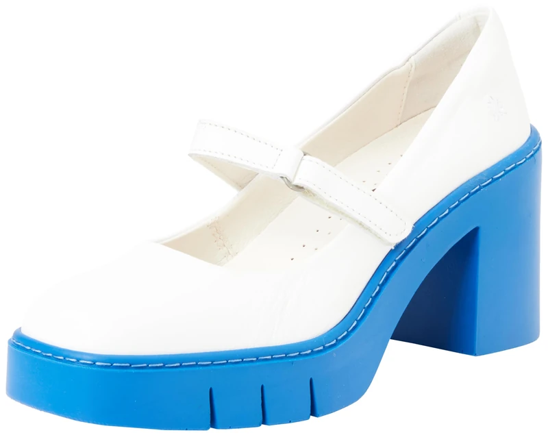 ART 1977 Bern PlatformWoman, Nappa White Blue, 6 UK