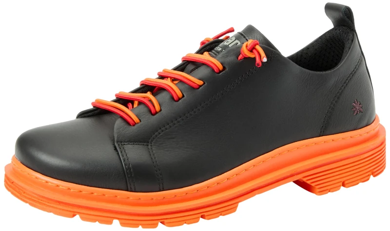 ART Unisex 1897 Birmingham Trainers, Nappa Black Orange, 46 EU