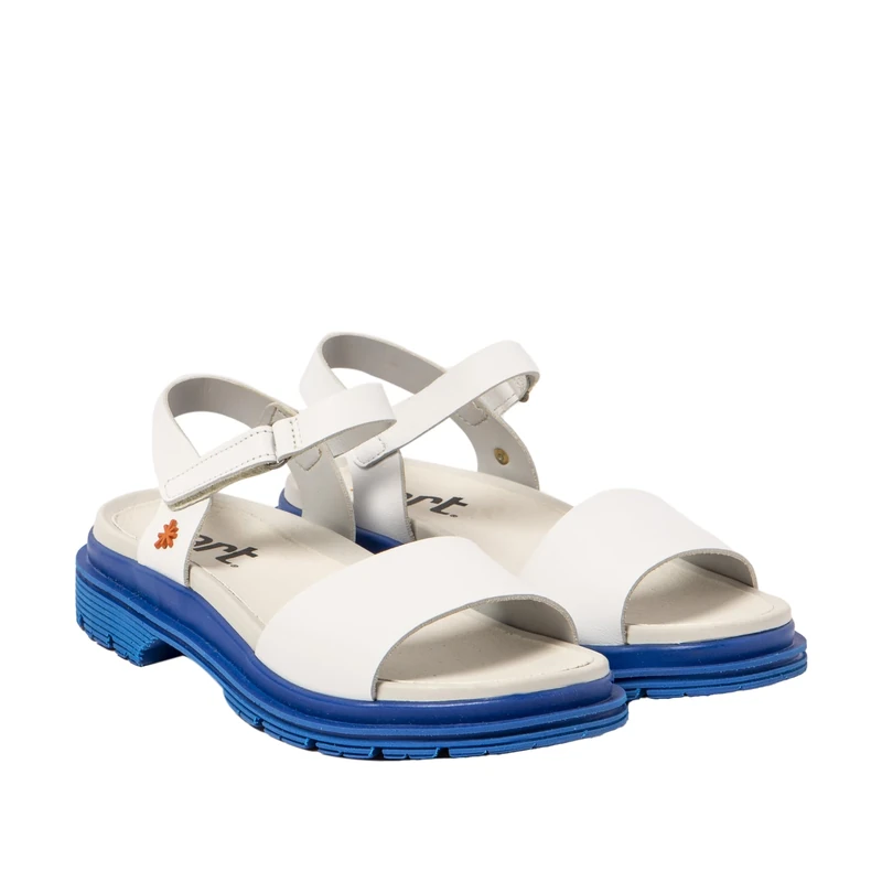 ART 1548 Birmingham SandalWoman, Nappa White Blue, 8 UK
