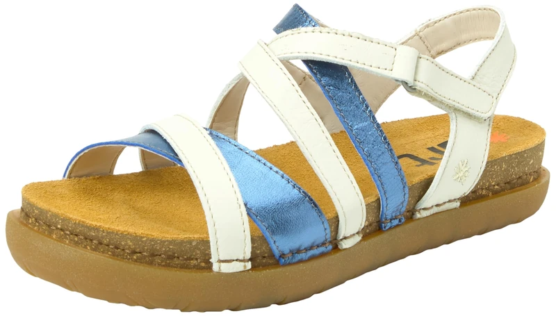ART Women's Rhodes Open Toe Sandals, Nappa Cream Blue, 7 UK