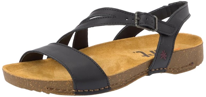 ART Women's 1045 I Breathe Flat Sandal, Nappa Black, 7.5 UK