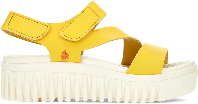 ART 1573 Brighton Flat SandalsWomen, Nappa Yellow, 9 UK
