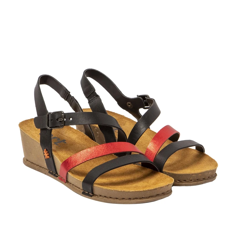 ART 1930 I Live, Women's Sandal, Nappa Multi Black, 6 UK