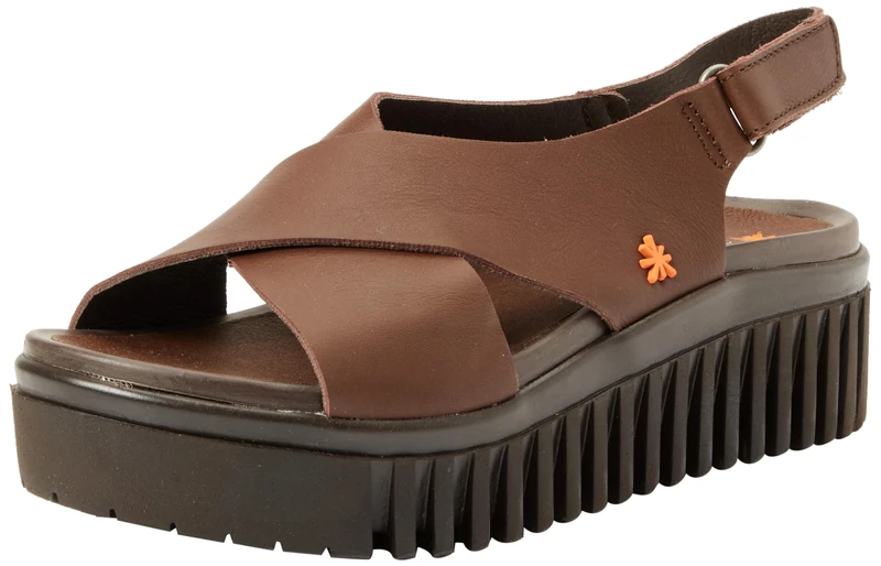 ART 1574 Brighton Flat SandalsWomen, Nappa Brown, 9 UK