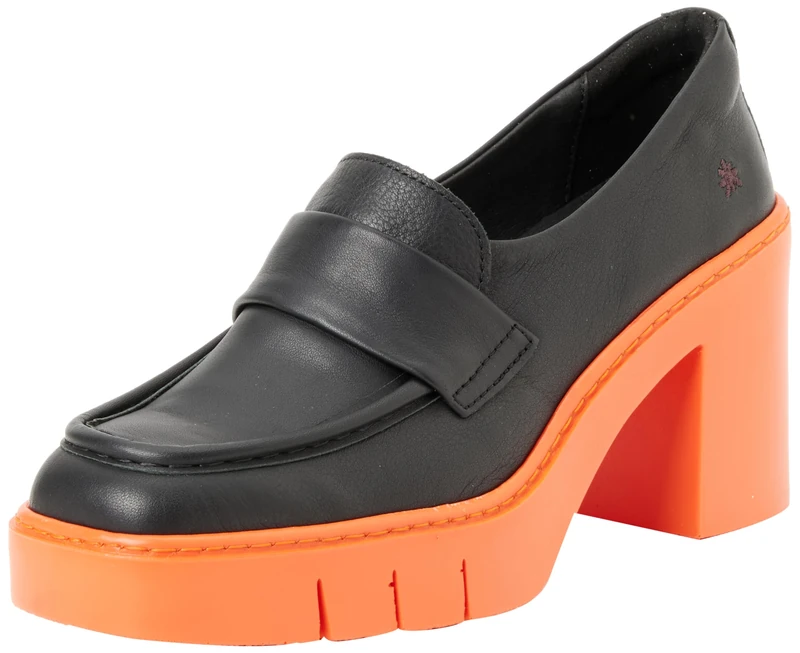 ART Women's 1972 Bern Platform, Nappa Black Orange, 5 UK