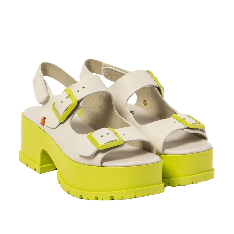 ART Women's 1821 Manchester Sandal, Nappa Cream Pistachio, 8 UK