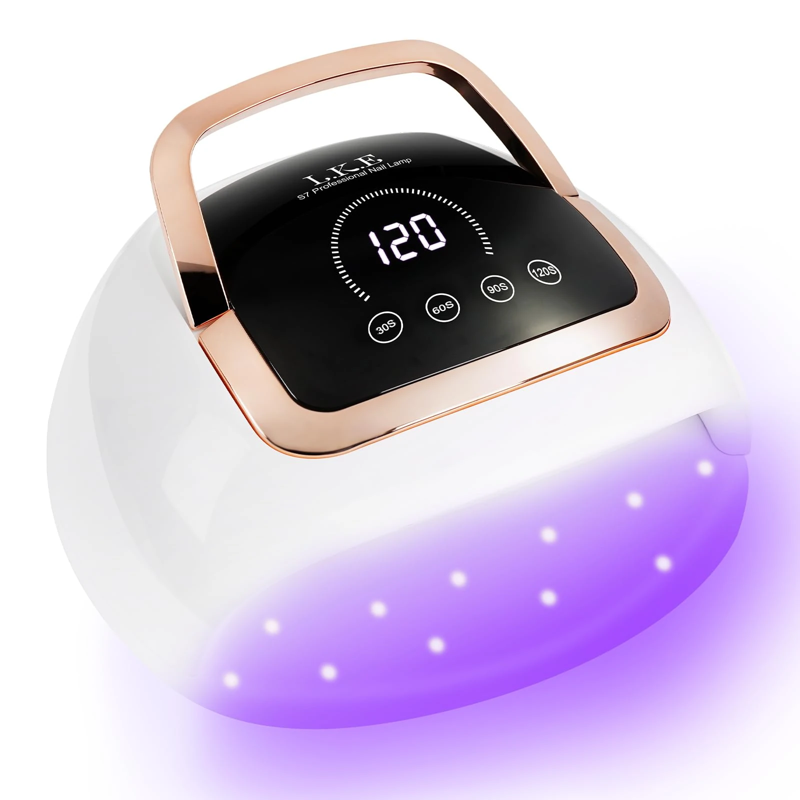 LED UV Nail Lamp for Gel Nail Polish,72W Nail Dryer Curing Lamp with Auto Sensor 4 Timers LCD Digital Display Nail Art Tools (Off White) (A-White)