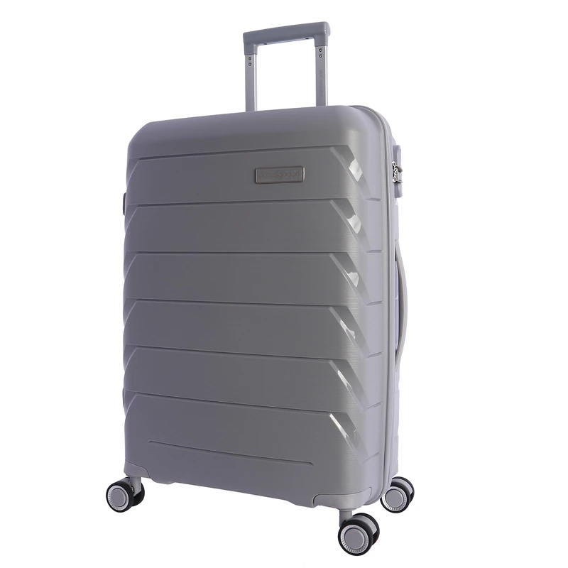 DON ALGODON - Cabin Travel Suitcases - Cabin Suitcase 55x40x20 - Travel Suitcase - Heavy Duty Cabin Suitcase - Trolley Luggage for Aircraft with 4 360º Wheels and Lock, Grey, Mediana, Medium