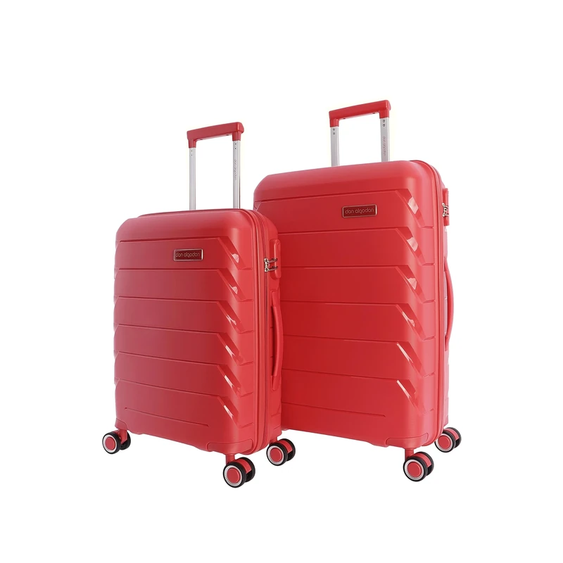 Don Algodon - Cabin Travel Suitcases - Cabin Suitcase 55x40x20 - Travel Suitcase - Heavy Duty Cabin Suitcase - Trolley Luggage for Aircraft with 4 360º Wheels and Lock, red, Maleta cabina: 55x40x20