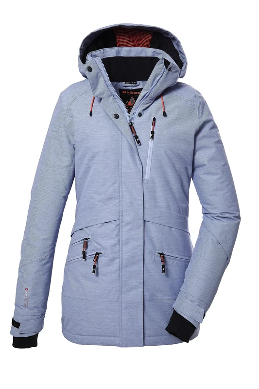 Killtec Women's Ksw 110 Wmn Ski Functional Jacket with Zip-Off Hood and Snow Guard, Blue, 36 (EU)