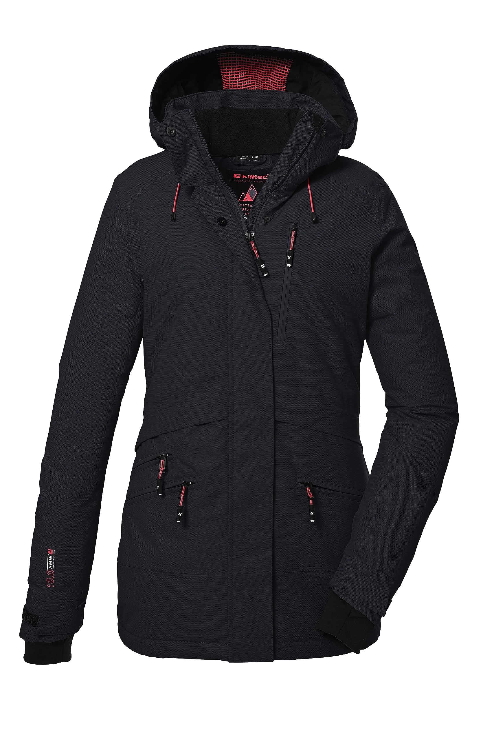 Killtec Women's Ksw 110 Wmn Ski Jacket/Functional Jacket with Removable Hood and Snow Guard