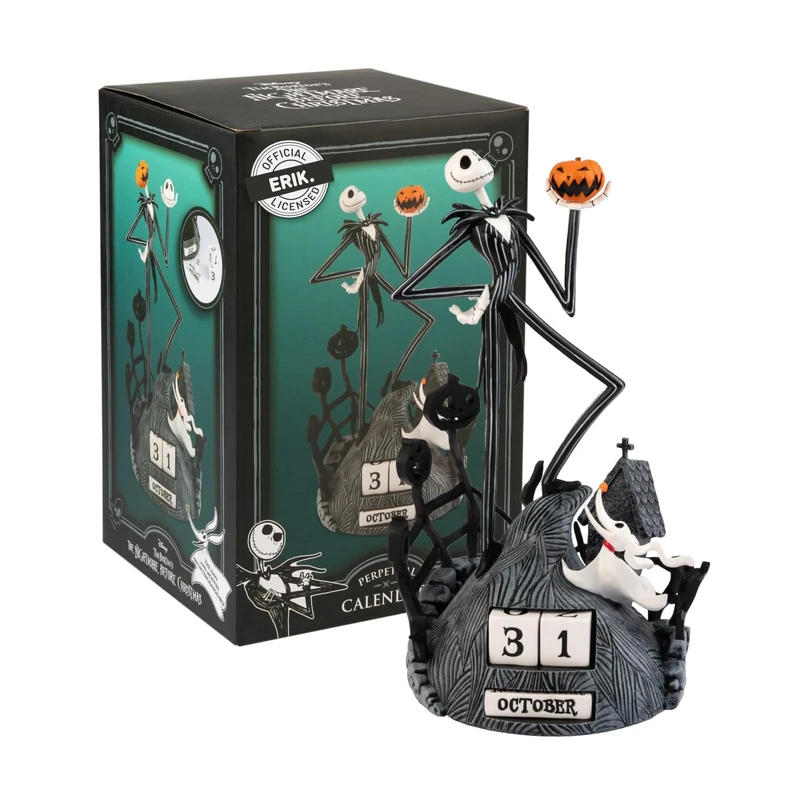Grupo Erik Perpetual Calendar - The Nightmare Before Christmas Disney Gifts | Desk Calendar, Home Office Desk Accessories, Home Decor Accessories | Jack Skellington Gifts - Image 1