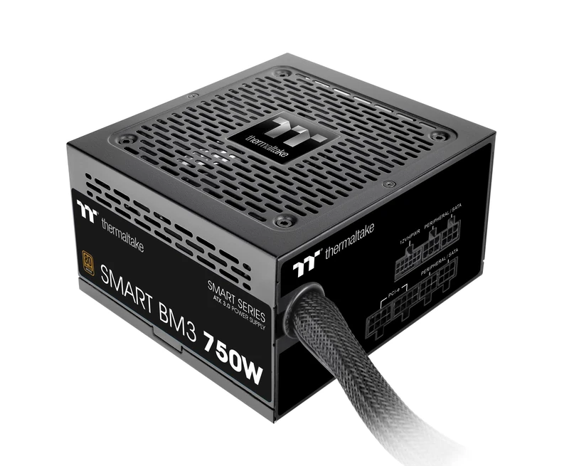 Thermaltake Smart BM3 750W/ 80Plus Bronze/ATX 3.0 & PCIE 5.0 Ready/Semi-Modular Power Supply/ 105°C/221°F Japanese Capacitor/ 5 Year Warranty