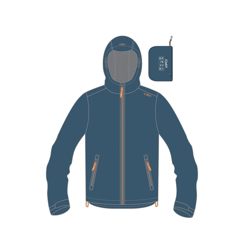CMP BOY'S KID JACKET FIX HOOD BLUESTEEL 4 YEARS - Image 1