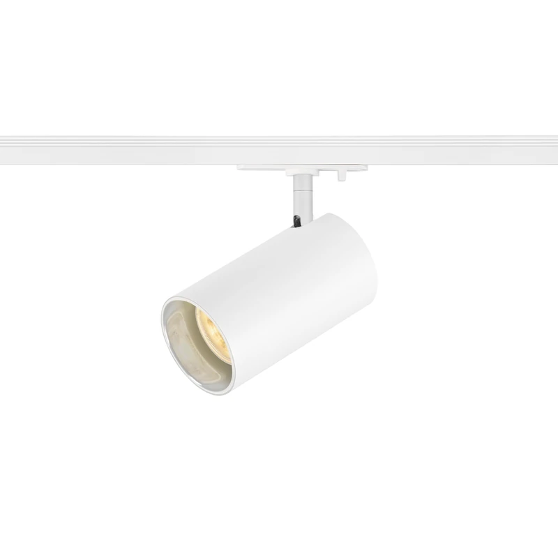 SLV ASTO Tube 1 Phase Spotlight, Track Light, Interior Lighting for Living Room, Bedroom, Kitchen, Hallway, Children's Room, Aluminium, Cylindrical, GU10, Max. 1 x 10 W, White
