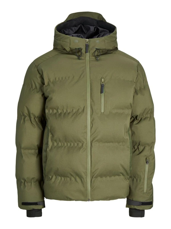 JACK & JONES Male Quilted Jacket, Green, XXL