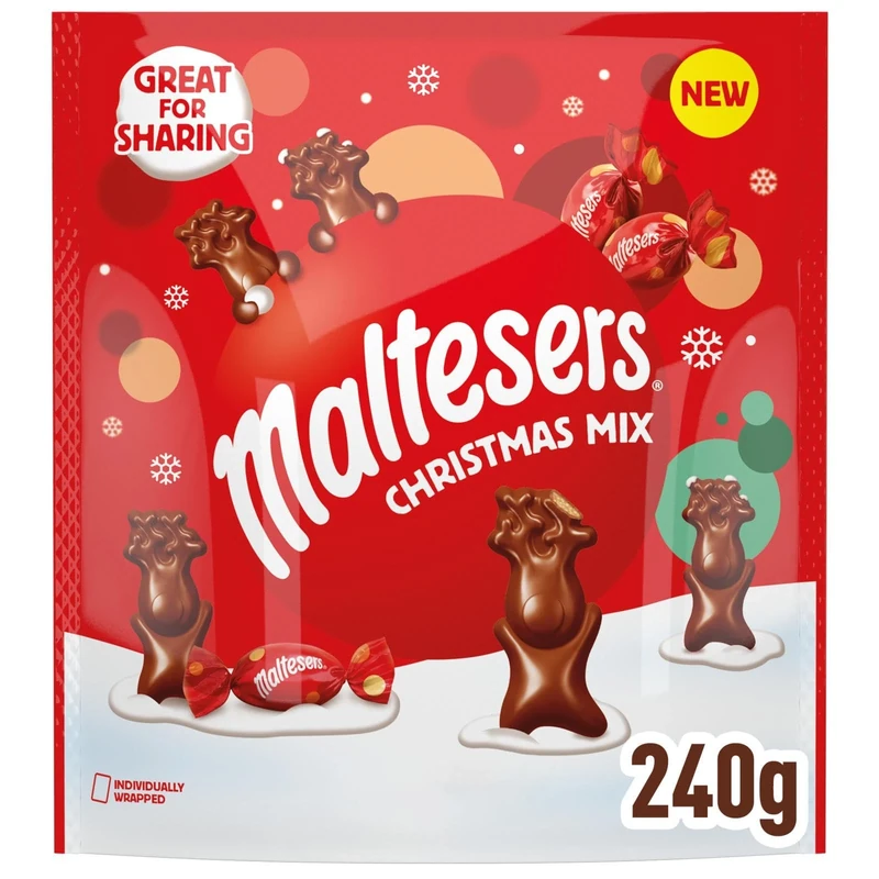 Maltesers Milk Chocolate & Gingerbread Christmas Pouch 240g