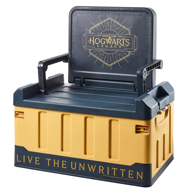 Numskull Hogwarts Legacy 2-in-1 Toy Storage Box & Folding Chair - Gaming Accessory Organizer with lid and handles for Family Rooms, Official Hogwarts Legacy Merchandise