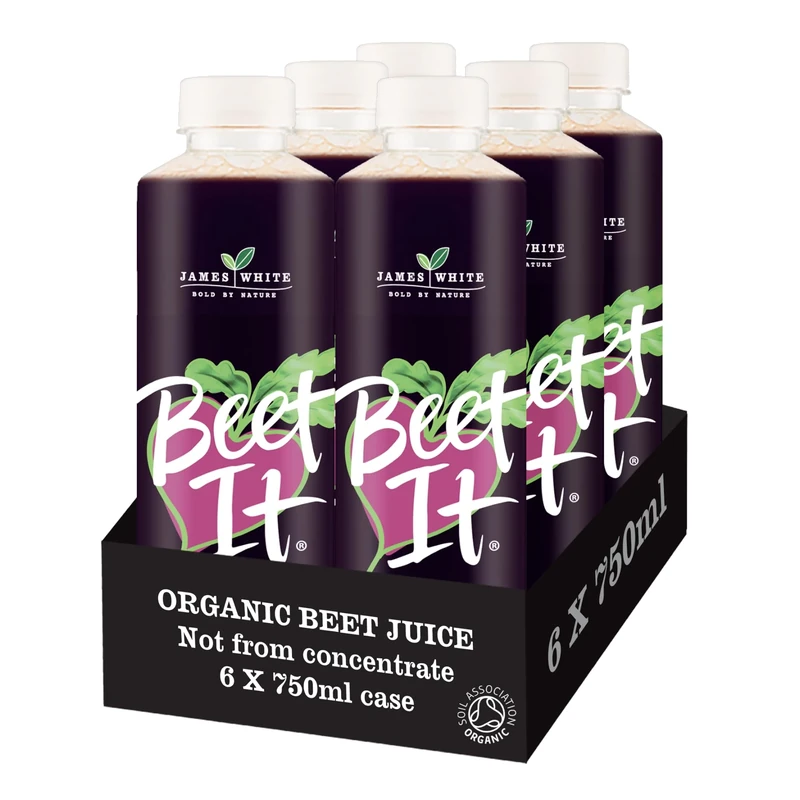 Beet It Organic Beetroot Juice 750ml PET Bottles - Vegan - Picked and Pressed - No Added Sugar (Pack of 6)