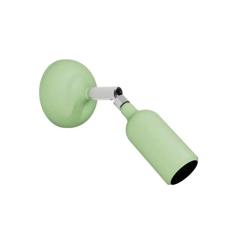 creative cables - Silicone Light Stopper with Joint and Integrated Switch - Bulb not Included - Meadow Green