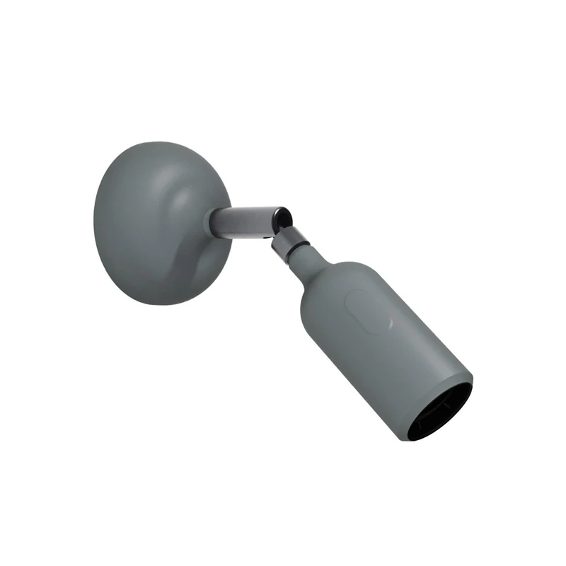creative cables - Silicone Light Clip with Joint and Integrated Switch - Without Bulb, Grey - Image 1